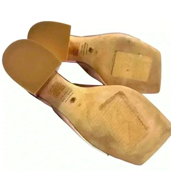 Stuart Weitzman TIA 85 slide pyrite multi color leather US 6 Shelf pull - Picture 10 of 10